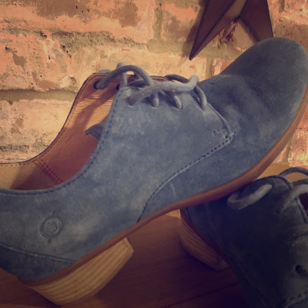 Blue suede shoes!